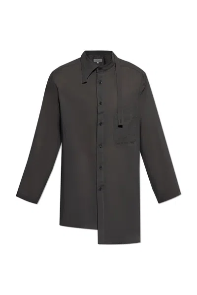 Yohji Yamamoto Asymmetric Shirt In Grey