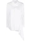Yohji Yamamoto Asymmetric Cotton Shirt In White