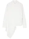Yohji Yamamoto Asymmetric Cotton Shirt In White