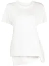 Yohji Yamamoto Asymmetric Cotton T-shirt In White