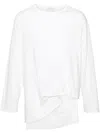 Yohji Yamamoto Asymmetric Cotton T-shirt In White