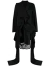 Yohji Yamamoto Asymmetric-design Peak-lapels Blazer In Black