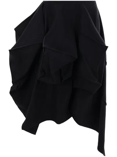 Yohji Yamamoto Asymmetric-design Skirt In Black
