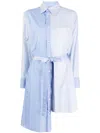 Yohji Yamamoto Asymmetric-hem Cotton Shirt In Blue
