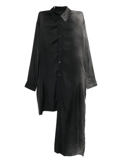 Yohji Yamamoto Asymmetric-hem Shirt In Black