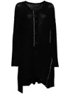 Yohji Yamamoto Asymmetric Knitted Dress In Black