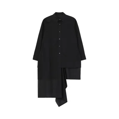 Pre-owned Yohji Yamamoto Asymmetric Long Blouse 'black' | Women's Size 2