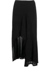 Yohji Yamamoto High-waisted Draped Skirt In Black