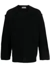 Yohji Yamamoto Asymmetric-neck Drop-shoulder Jumper In Black