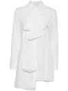 Yohji Yamamoto Asymmetric Voile Shirt In 白色