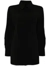 Yohji Yamamoto Classic-collar Cotton Blend Shirt In Black