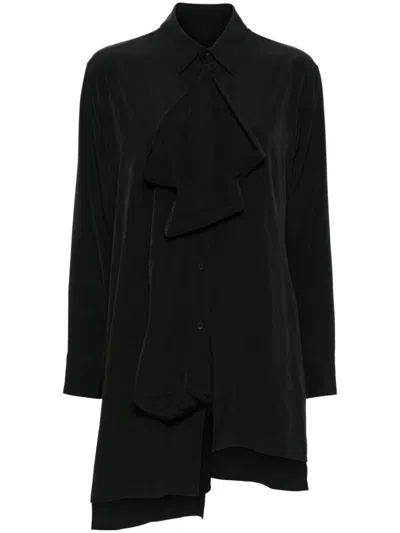 Yohji Yamamoto Asymmetric Shirt In Black