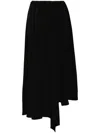 Yohji Yamamoto Asymmetric Skirt In Black