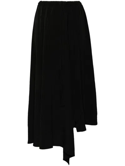 Yohji Yamamoto Asymmetric Skirt In Black