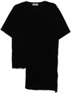 Yohji Yamamoto Asymmetric T-shirt In Black