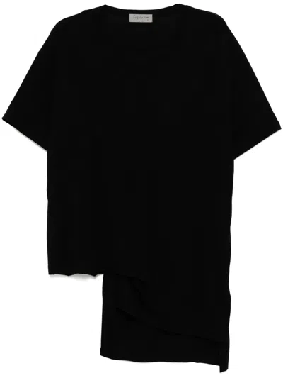 Yohji Yamamoto Asymmetric T-shirt In Black