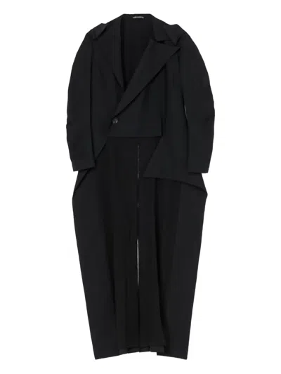 Yohji Yamamoto Asymmetric Tailcoat Jacket In Black