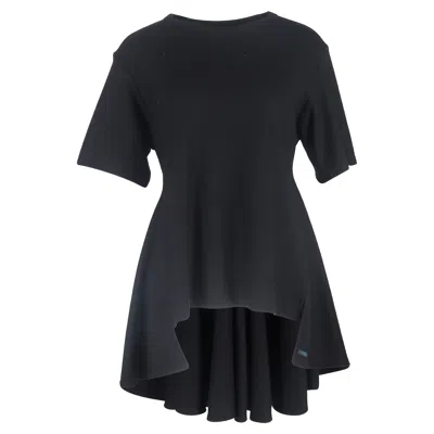Yohji Yamamoto Asymmetric Top In Black Cotton