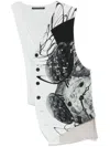 Yohji Yamamoto Asymmetric Waistcoat In Grey