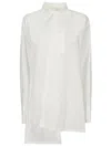 Yohji Yamamoto R-asymmetric Flare Blouse In White