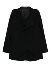 Yohji Yamamoto Asymmetric Wool Jacket In Black
