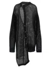 Yohji Yamamoto Asymmetrical Cardigan In Black