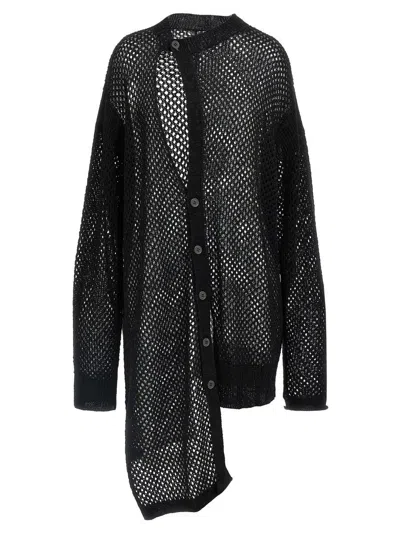 Yohji Yamamoto Asymmetrical Cardigan In Black