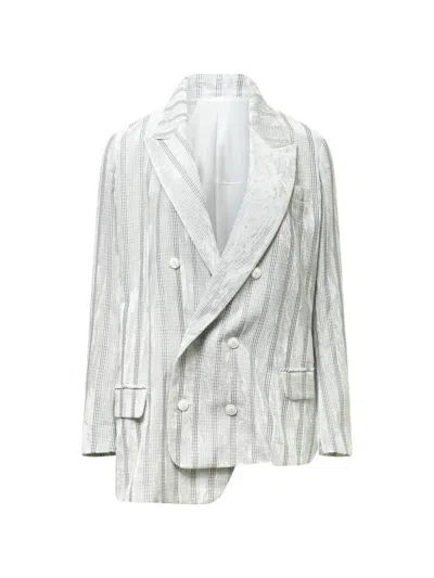 Yohji Yamamoto Asymmetry Double Jacket In White