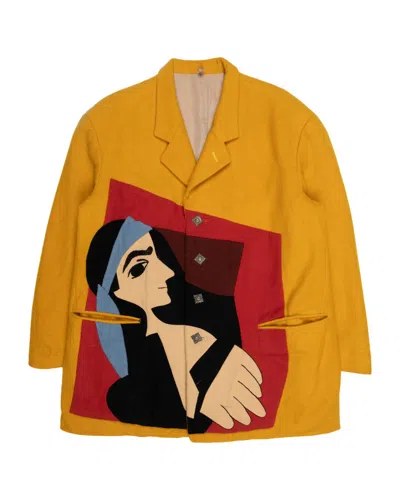 Pre-owned Yohji Yamamoto Aw1991 "6.1 The Man" Runway Blazer In Yellow