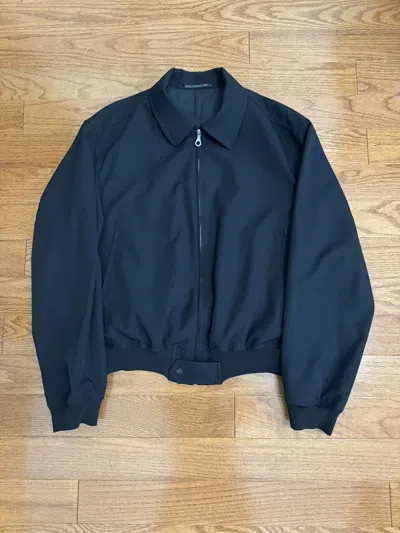 Pre-owned Yohji Yamamoto Aw1994 Wool Gabardine Bomber/work Jacket In Black