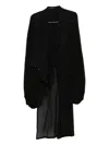 Yohji Yamamoto Balloon-sleeve Wrap Jacket In Black