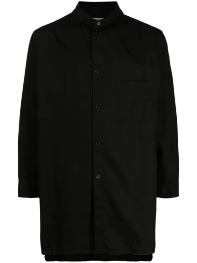 Yohji Yamamoto Hemd Mit Stehkragen In Black