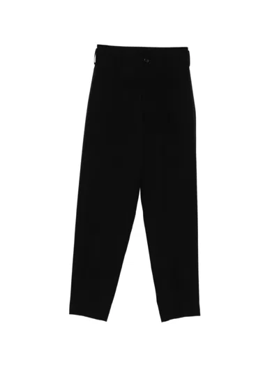 Yohji Yamamoto Basic Gabardine Trousers In Black