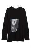 Yohji Yamamoto Graphic-print Long-sleeve T-shirt In Black