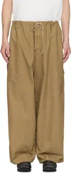 Yohji Yamamoto Beige Bs Herringbone 3st Painter Trousers In Multi