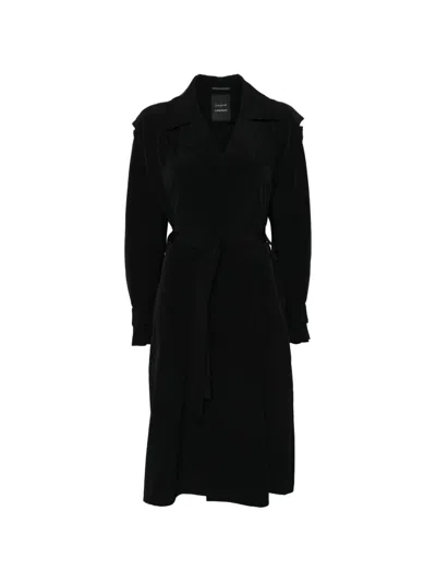 Yohji Yamamoto Belted Coat In Black