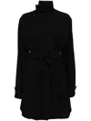Yohji Yamamoto Black Semi-sheer Coat In Black