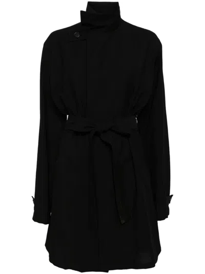 Yohji Yamamoto Black Semi-sheer Coat