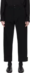 Yohji Yamamoto Black Printed Trousers In 1 Black