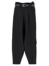 Yohji Yamamoto Utility Trousers With Pleated Design And Pockets In Black