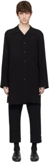Yohji Yamamoto Camicia Oversize In Cellulosa Nera  Uomo In 1 Black