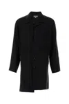 Yohji Yamamoto Camicia Oversize In Cellulosa Nera  Uomo
