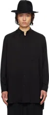 Yohji Yamamoto Black Cm Cellulose Lawn Standard Oversize Shirt In Gray