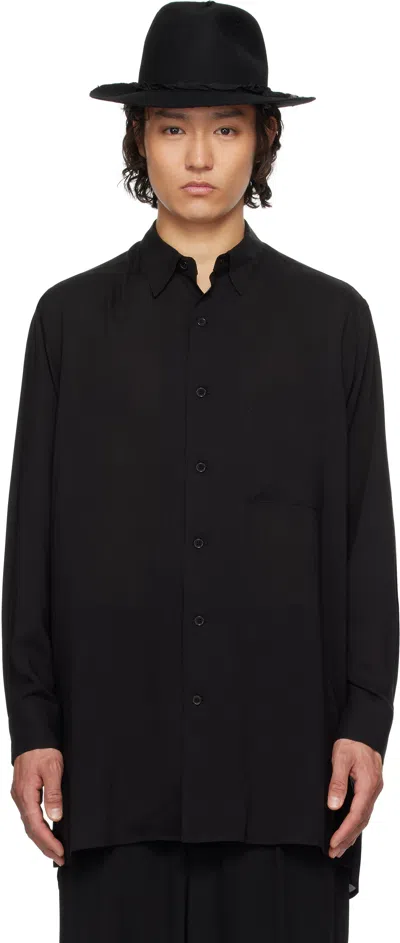 Yohji Yamamoto Black Cm Cellulose Lawn Standard Oversize Shirt In 1 Black