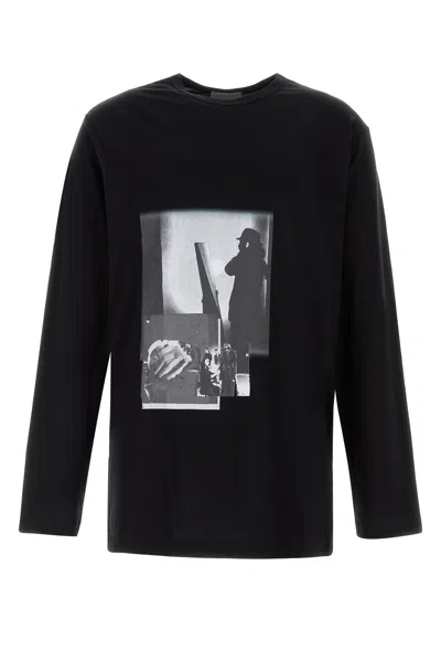 YOHJI YAMAMOTO T-SHIRT OVERSIZE IN COTONE NERO  UOMO