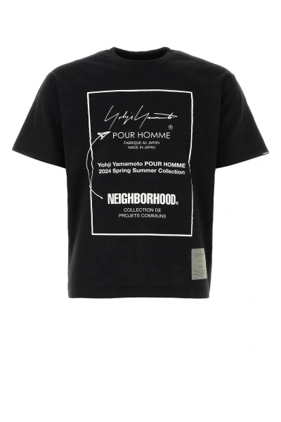 YOHJI YAMAMOTO BLACK COTTON YOHJI YAMAMOTO X NEIGHBORHOOD T-SHIRT