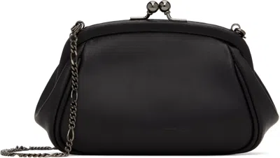 Yohji Yamamoto Black Double Clasp Bag In 1 Black