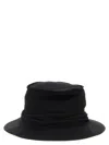 Yohji Yamamoto Black Drape Solid Bucket Hat In Black