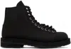 Yohji Yamamoto Black Fastener Biker Boots In 1 Black