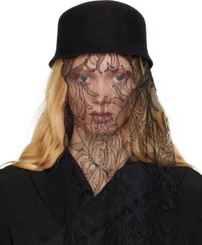 Yohji Yamamoto Black Felt Hat In 1 Black